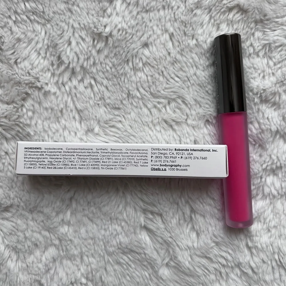 Bodyography Lip Lava Liquid Lipstick Free Spirit 9623 Pink Matte 0.08oz NIB
